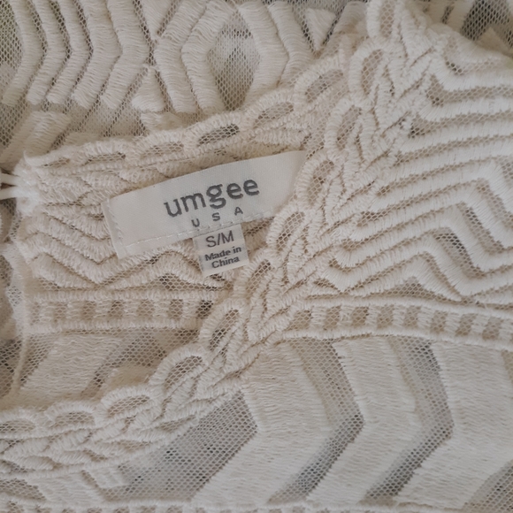 Umgee ivory lace dress coverup S/M *N - Picture 5 of 9